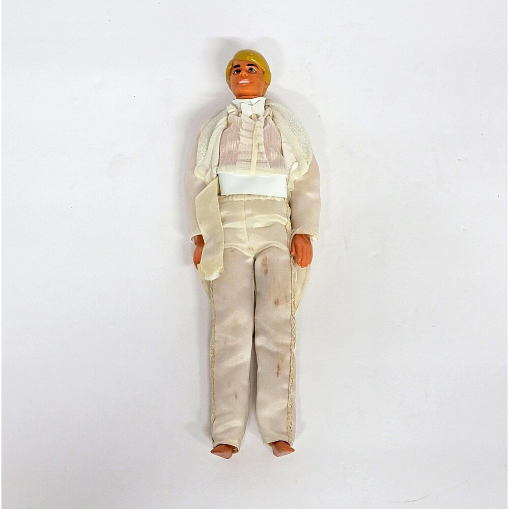 Vintage Ken Doll Wedding of the Year White Tuxedo Outfit #5744 Mattel AS IS